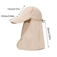 thumbnail image 3 of UPF Sun Hat 3-Way Adjustable with Detachable Shawl for Men & Women, Outdoor Hiking/Fishing/Camping (Foldable, Beige), 3 of 8