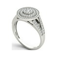 thumbnail image 2 of 1/2 Carat T.W. Diamond Double Halo Cluster 10kt White Gold Engagement Ring, 2 of 5