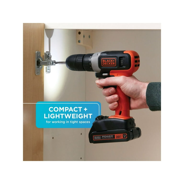 BLACK+DECKER 20-Volt MAX Lithium Cordless Drill, BCD702C1