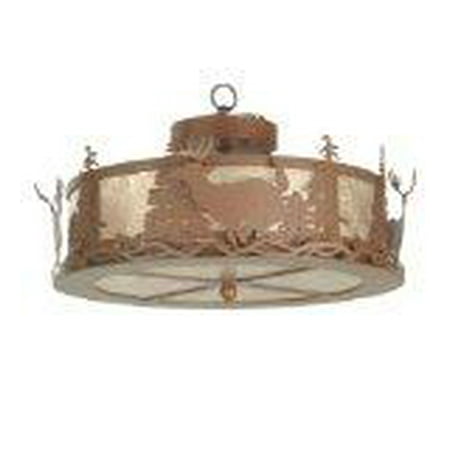 Meyda Lighting 16 W Deer At Dusk Fan Light Fixture Rust Silver Mica Meyda Lighting 16 W Deer At Dusk Fan Light Fixture Rust Silver Mica