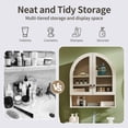 thumbnail image 6 of SinCiDo Arched Wall Cabinet Set of 2 with Adjustable Shelves & Glass Doors, Cream, 6 of 7