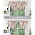 thumbnail image 5 of Waterfall Valances for Windows, Red Orange Coastal Kitchen Sheer Valance Curtains, Summer Beach Starfish Coral Nautical Rustic Rod Pocket Swag Valances for Living Room Bedroom, 47.2"x38.5", 2 Panel, 5 of 8