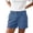 Blue, variant on Bosfbaoi Summer Shorts for Women Casual Chino Shorts Solid Color Straight Leg Walking Womens Shorts