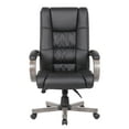 thumbnail image 5 of Boss Office Products High Back Wood Finished Executive Chair, Black Upholstery/Grey Wood, 5 of 9