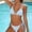 *Blue, variant on ClodeEU Women's Striped Halter Triangle Bikini Set, Side Tie Two Piece Swimsuit, Low Waist Bathing Suit Blue,Womens Plus M