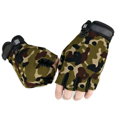 AkoaDa Bicycle Riding Men's Summer Breathable Gloves Sports Fitness Shockproof Bike Glove Outdoor Climbing Half Finger Gloves