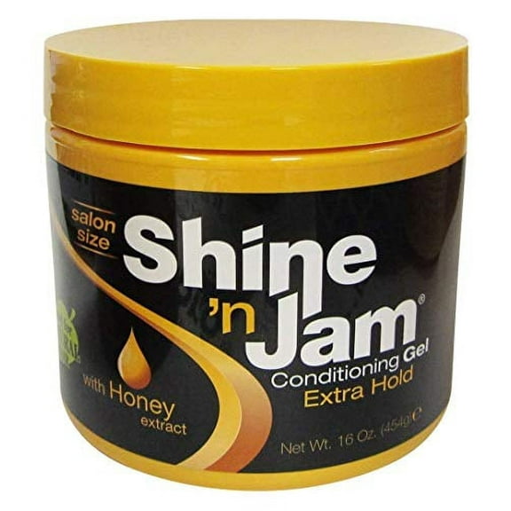 Shine N Jam Conditioning Gel Extra Hold 16 Ounce Jar (473ml) (2 Pack)