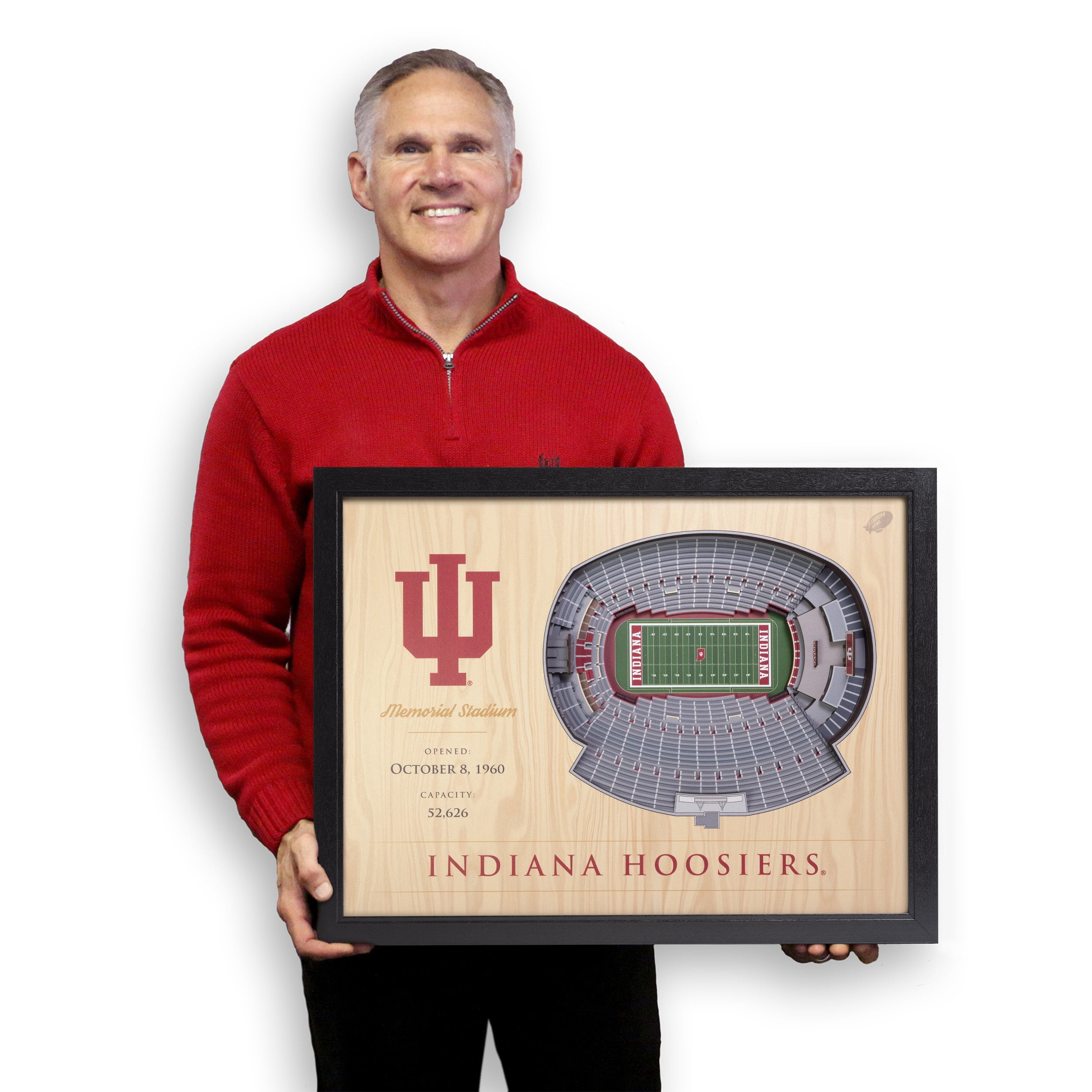 YouTheFan NCAA Indiana Hoosiers FB 25-Layer Stadiumview Wall Art