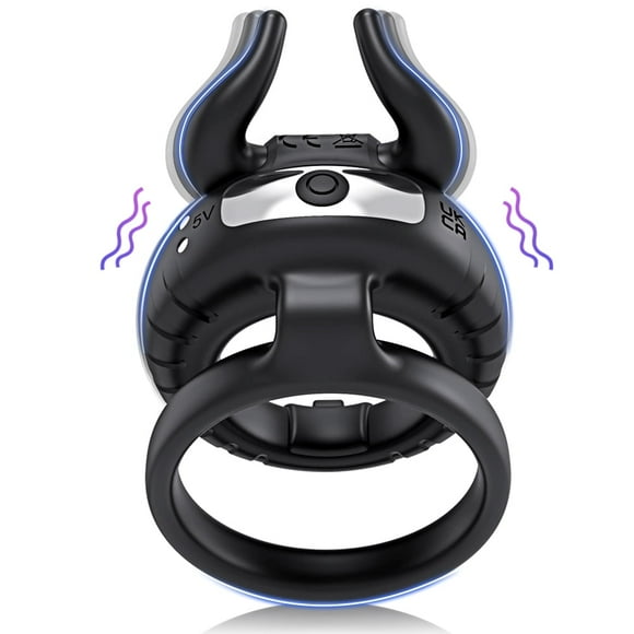 Couple Vibrating Penis Ring for Men and Couple, Pleasure Ring Personal Massager for Men,Bull Shape