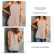 thumbnail image 5 of Blusa con cuello halter y nudo en la espalda, cuello elástico, blusa informal sin mangas de color puro para mujer, 5 of 6