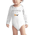 thumbnail image 2 of My Big Brother is a Beagle Dog Funny Baby Long Sleeve Bodysuit Boy Girl (White, 0-6M), 2 of 5