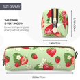 thumbnail image 3 of Fotbe Strawberry Floral Estuche para Lápices de Cuero con Estampado, Estuche con Cremallera Resistente, Organizador Compacto y Elegante para Papelería, 3 of 7