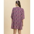 thumbnail image 4 of Moomaya Kimono Sleeves V Neck Printed Rayon Shrug -Women's Stylish Printed Shrug, 4 of 9