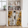 thumbnail image 6 of Farmhouse Sunflower Tier Curtains 54 Inch Length, Vintage Daisy Butterflies Rustic Wood Cafe Short Curtains for Bathroom Over Sink, Small Kitchen Curtain Light Filtering Drapes 2 Panels 27.5"Wx54"L, 6 of 8