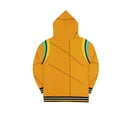 thumbnail image 3 of AACA Men's Varsity Patch Hoodie, Colorblock Pullover Sweatshirt for HBCU Pride, Gold/Black Line, 3 of 7