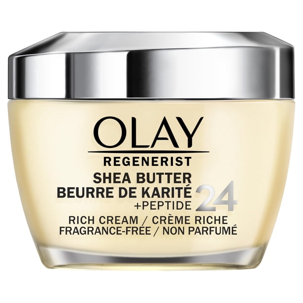 Crema hidratante Olay Regenerist, manteca de karité y péptido 24, 50 ml
