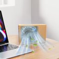 thumbnail image 4 of Fiudx Ofertas de la semana Ventilador de escritorio USB Ventilador de escritorio portátil Acondicionador de aire Factor de forma Pequeño Ventilador de escritorio pequeño y silencioso para oficina en, 4 of 6