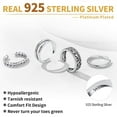 thumbnail image 5 of ChicSilver Adjustable Toe Rings 4 Pcs/Set - Open Ring Set for Women - Beach Jewelry 925 Sterling Silver, 5 of 8