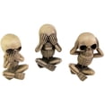 thumbnail image 2 of Fiudx Juego de Figuras de Esqueleto, Diseño "Speak No Evil", Detalles Pintados a Mano, Decoración Espeluznante para Escritorio de Oficina, Regalo de Halloween, Tamaño Pequeño (3,5 Cm), 3 Piezas Inclu, 2 of 6