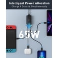 thumbnail image 4 of Cargador Baseus GaN3 de 65 W PD, 4 puertos USB-C + USB para Steam Deck, 4 of 6
