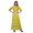 Yellow, variant on Moomaya Round Neck 3/4 Sleeve Flair Maxi Dress Printed Casual Summer Clothing