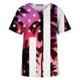 thumbnail image 4 of Patlollav Women Clothes,Clearance Womens Independence Day Summer Round-Neck T-Shirt Print Short Sleeve Tops, 4 of 5