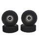 thumbnail image 5 of 4 Uds 1/10 escala RC ruedas de coche neumáticos cubo de rueda de hierro neumáticos de goma de 1,9 pulgadas para 1/10 accesorios de actualización de coche de Control remoto gris, 5 of 8