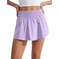 thumbnail image 1 of Shorts CRZ YOGA Falda con Volantes Lila Cintura Alta Talle Chico, 1 of 5