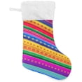 thumbnail image 7 of SKYSONIC Christmas Stocking Personalized Mexican Serape Stripes Large Candy Stocking Hanging Gift Xmas Stockings Decoration 2 PCS for Family Holiday Party Ornaments Decor Fireplace, 7 of 7