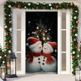 thumbnail image 4 of 2025 Christmas and Halloween Front Door Decoration,Dreamy Door Curtains Christmas Outdoor Cover Elastic Fabric,Christma and Halloween Front Door Cover, Holiday Decor for Home Outdoor Indoor Ornament, 4 of 6