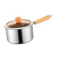 thumbnail image 1 of Olla de cobre para leche, cacerola de acero inoxidable 304 de 2,5 L con Mango antideslizante, cacerola para leche para cocina doméstica, inducción de olla con tapa de vidrio, 1 of 9