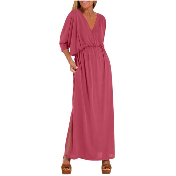 gakvbuo Summer Dress For Women Maxi Dress Peplum Dress Women's Sleeveless Back Dress