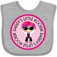 thumbnail image 3 of Inktastic Daddys Little Rocker Girl Girls Baby Bib, 3 of 4
