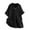 Noir, variante sur Blouse pour Femmes Décontractée Été Col en V Boutonnée Basique Confortable Mode Légère Ample Mode Urbaine Chemises