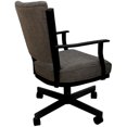thumbnail image 2 of Montana Swivel Metal Dining Caster Chair -Plumley Cocoa Brown Fabric-Black Frame, 2 of 2