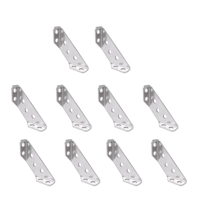 30/10 Pcs Attaches d'Angle Joint en Acier Inoxydable Code d'Angle Support d'Angle Trapézoïdal Étagère Vis Code Attache avec Angle