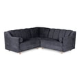 thumbnail image 2 of Sala Esquinera de Velvet Gris Oxford Makora, 2 of 8