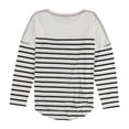 thumbnail image 2 of P.J. Salvage Womens Stripes Embroidered Pajama Sleep T-shirt, White, Medium, 2 of 2