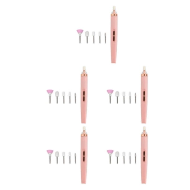 Seitruly Taladro eléctrico para uñas, pulidor de bajo ruido, amoladora de uñas, equipo multiusos para manicura, herramientas rosa Type2 NO2