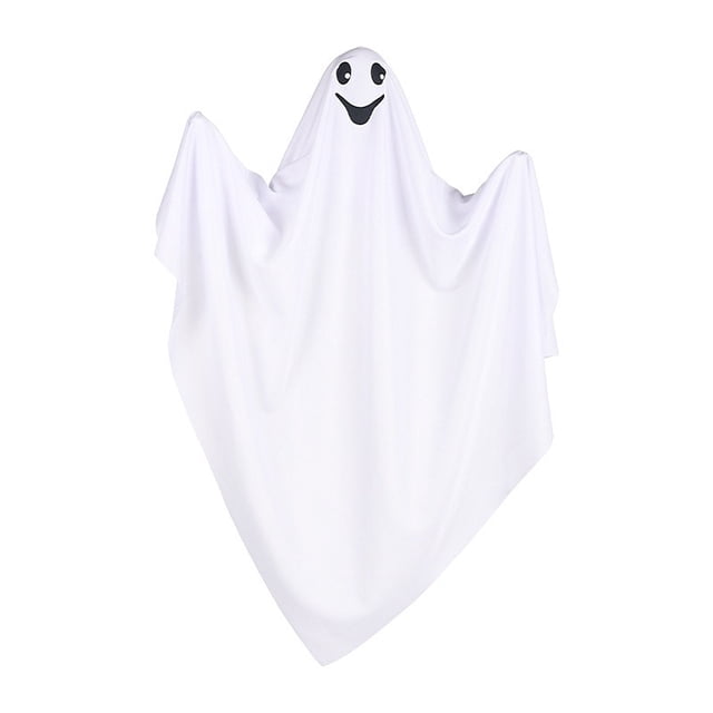 Adornos colgantes de Halloween, decoraciones de Halloween, fantasmas blancos espeluznantes para decorar el patio, el porche, el interior y el exterior. Adorno de tela de fantasma pequeño.
