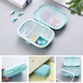thumbnail image 3 of 1Pack Travel Pill Organizer Box, Portable Pill Case, Pill Box Dispenser, with 8 Compartments for Different Medicines, Green, 3 of 3