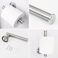 thumbnail image 3 of Bathroom Hardware Accessories, Towel Ring and Toilet Paper Holder, Stainless Steel, Wall Mounted (Brushed Nickel), 3 of 4