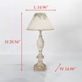 thumbnail image 4 of Rustic Vintage Table Lamp with Distressed White and Blue Shade, Elegant Base Design, 28.54" Height, 1pc, 4 of 6
