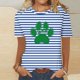 thumbnail image 2 of Camisetas Casuales de Mujer Nueva Moda Impresa Cuello Tripulado Manga Corta, Top Ligero para Diario Y Fiesta, 2 of 4