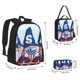 thumbnail image 2 of Balery Cute Gnomes in USA Mochila escolar 3 en 1 para niños: mochila resistente con lonchera térmica y estuche para lápices. Mochila escolar para niños y niñas., 2 of 7