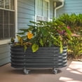 thumbnail image 2 of Vego Garden 2 x 4 ft Self-Watering Rolling Planter Raised Gardening Bed Kits-Modern Gray, 2 of 5