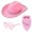 Pink, variant on Double Sequin Wrapped Western Cowboy Hat 3 Piece Set, Includes Glasses and Silk Scarf, Cowboy Style Accessories, Rodeo, Party