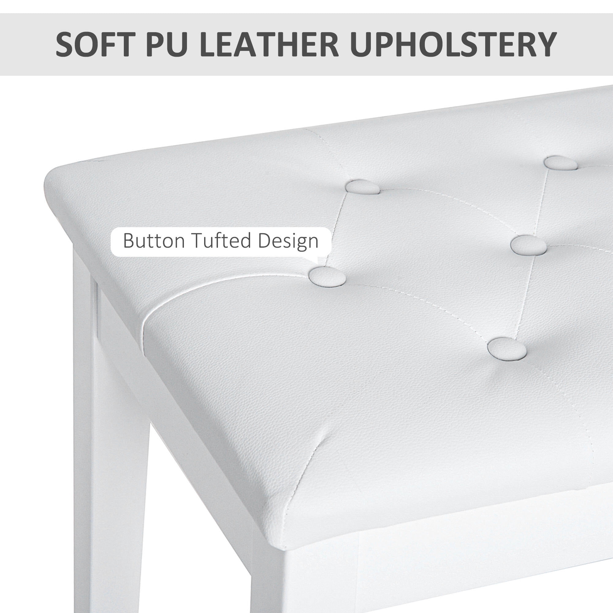 Fabric Accent Chairs, Piano Bench, Duet Piano Chair, White Accent Chairs,Faux Leather Modern Accent Chairs, Furniture Primary Living Space Chairs & Accent Seating