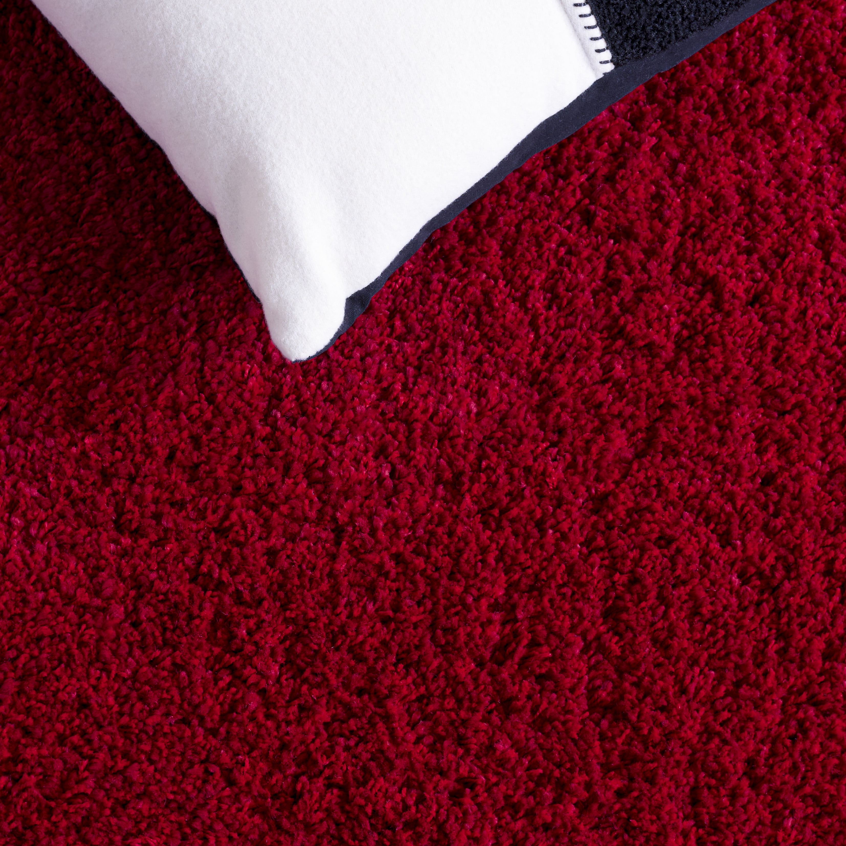 Safavieh California Plush Solid Shag Area Rug, Red, 9' x 9' Square