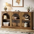 thumbnail image 1 of Tribesigns Farmhouse Console Table, 63-Inch Long Entryway Table with 3 Tier Storage, Wooden Rectangular Sofa Table Behind The Couch for Entrance, Hallway, Living Room, Brown, 1 of 9